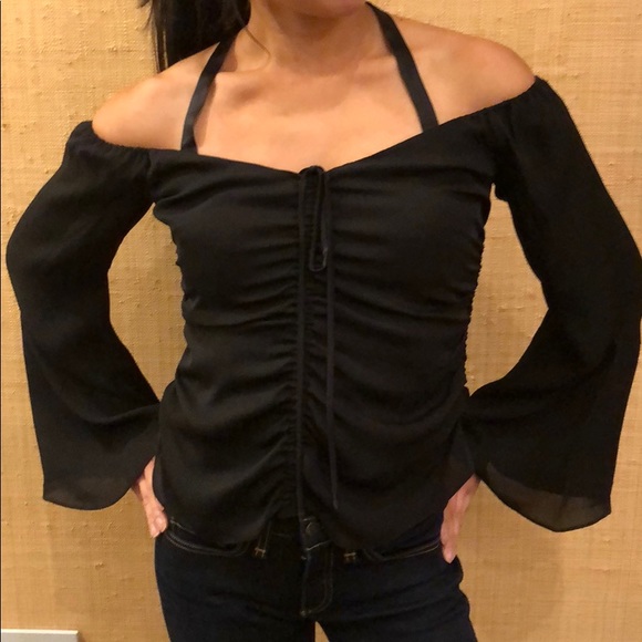 NWT Black silk cinqasept  blouse - Picture 3 of 3